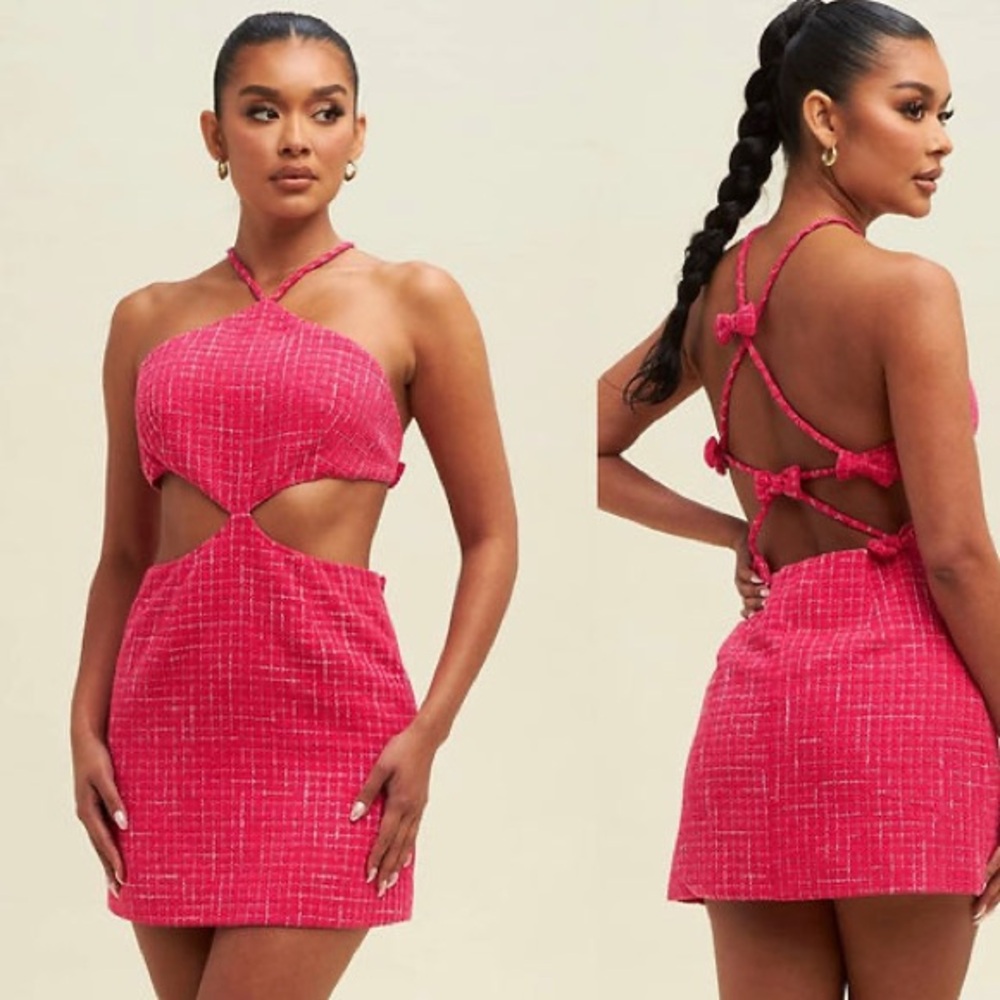 🍒BUNDLE 2 ITEMS FOR $8✨

🌸AMTIOUS fuchsia cut out formal dress🍒